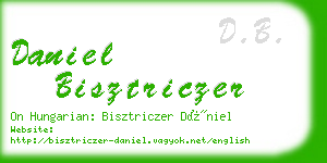 daniel bisztriczer business card